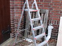 Huishoudtrap antrex met vijf treden en bordes. - afbeelding 2 van  2