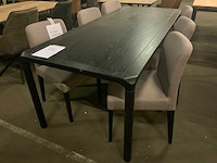 Huissen zwart eetkamertafel 220cm. - afbeelding 2 van  6
