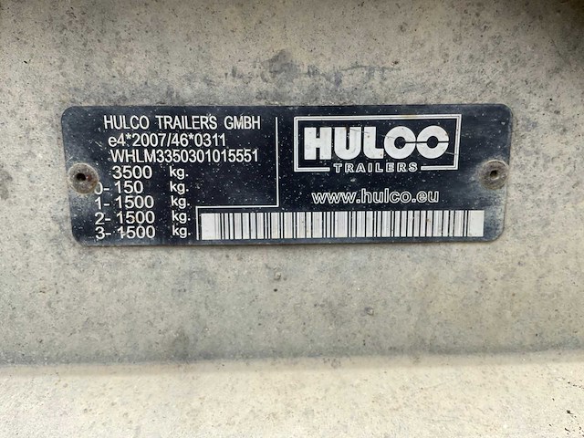 Hulco - 2016 - medax-3 - aanhangwagen - afbeelding 2 van  10