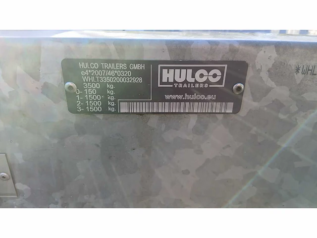 Hulco - 2021 - terrax-3 - machine transporter 3x1500kg - aanhangwagen - afbeelding 6 van  14