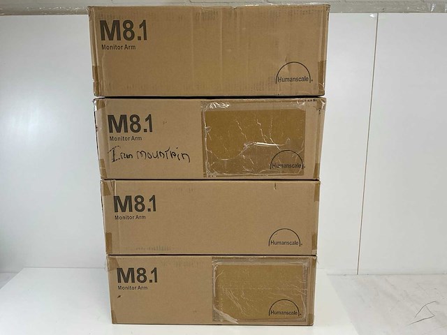 Humanscale (1908251000wh01) m-8.1 assy clap mount monitor arms (new) (4x) - afbeelding 1 van  5