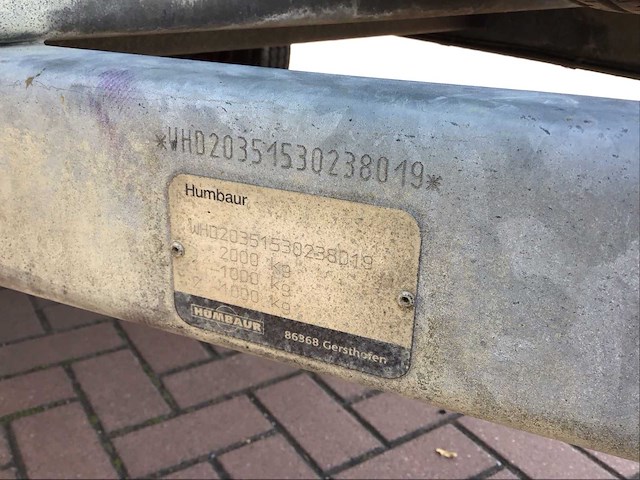 Humbaur dieplader 2000 machine transporter aanhangwagen - afbeelding 15 van  16