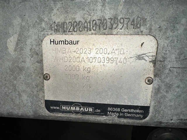 Humbaur hp2003 madero 2 paards paardentrailer wx-xl-86 - afbeelding 6 van  15