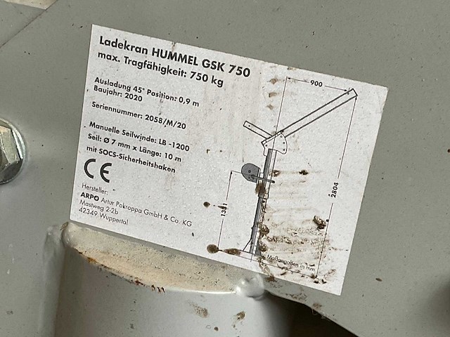 Hummel gsk 750 laadkraan - afbeelding 6 van  7