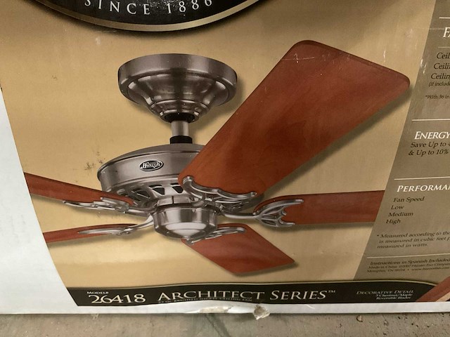 Hunter 26418 architect series plafond ventilator - afbeelding 1 van  4