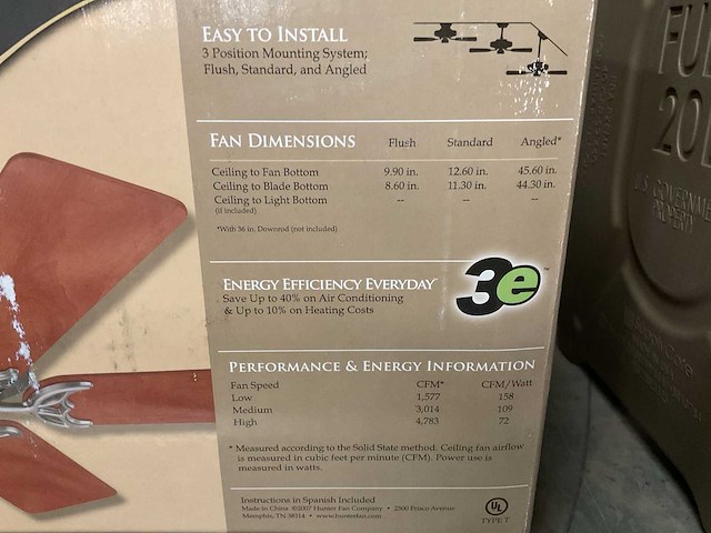 Hunter 26418 architect series plafond ventilator - afbeelding 3 van  4