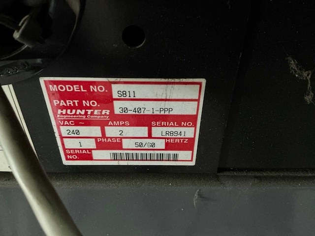 Hunter s811. hta-mb-e banden uitlijnapparaat - afbeelding 9 van  14