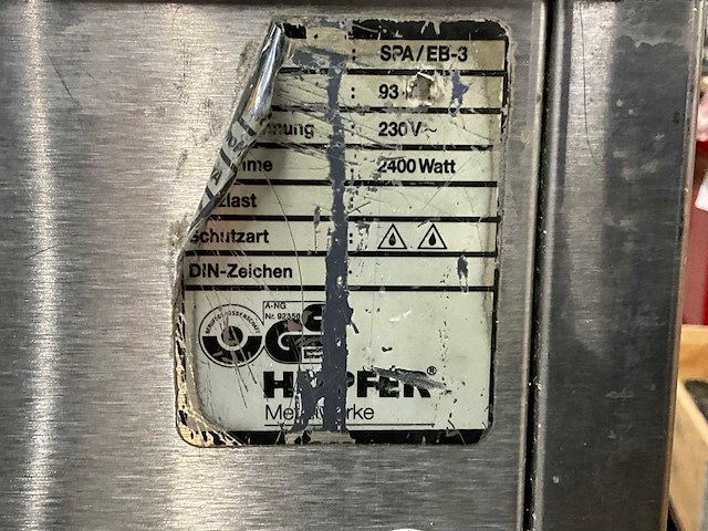 Hupfer spa eb3 au bain marie wagen - afbeelding 7 van  7