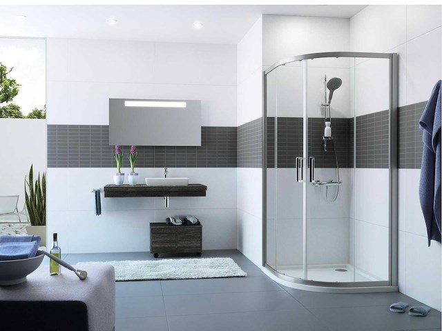 Huppe classics 2 kwartrond met schuifdeur 90x90x200cm - afbeelding 1 van  1