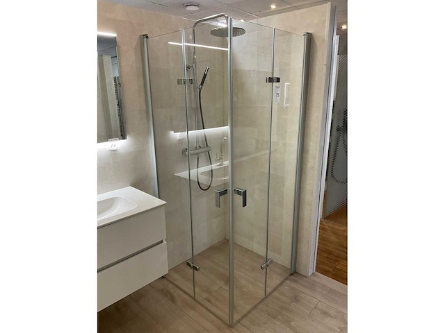 Hüppe design pure douchedeur met glijstangset - afbeelding 2 van  7