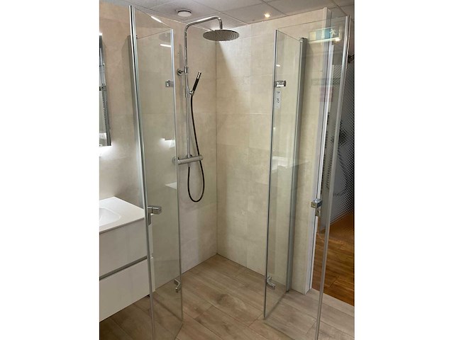 Hüppe design pure douchedeur met glijstangset - afbeelding 3 van  7