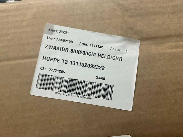 Huppe nve x1b flex 4-eck 80x200cm zwaaideur - afbeelding 2 van  4