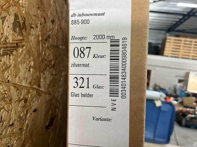 Huppe zijwand design e 892-907xh2000mm zilvermat helder vrijstaand - afbeelding 2 van  4