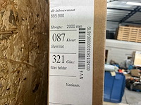 Huppe zijwand design e 892-907xh2000mm zilvermat helder vrijstaand - afbeelding 2 van  4