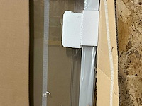 Huppe zijwand design e 892-907xh2000mm zilvermat helder vrijstaand - afbeelding 2 van  2
