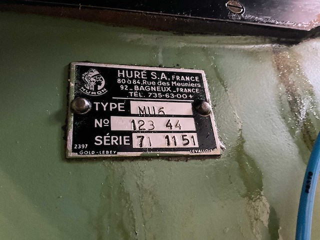 Huré s.a. mu6 universele freesmachine - afbeelding 8 van  27