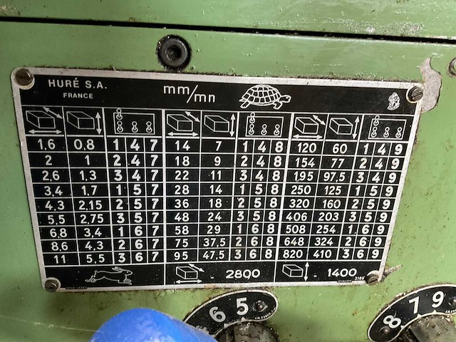 Huré s.a. mu6 universele freesmachine - afbeelding 26 van  27