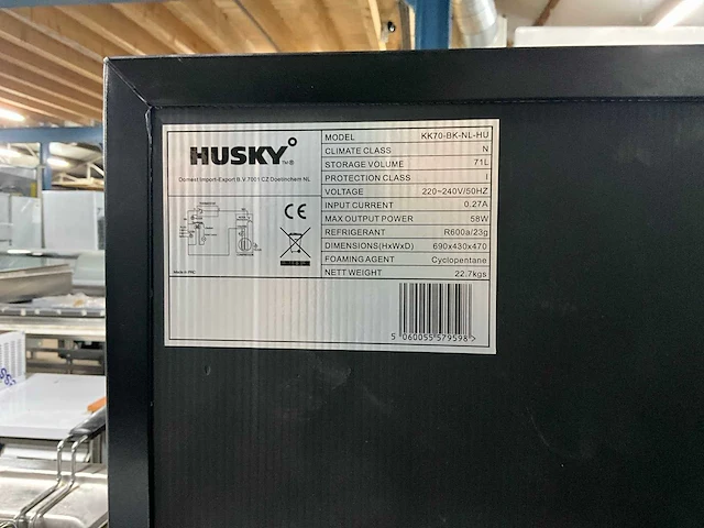 Husky kk70 glasdeur koelkast - afbeelding 4 van  4