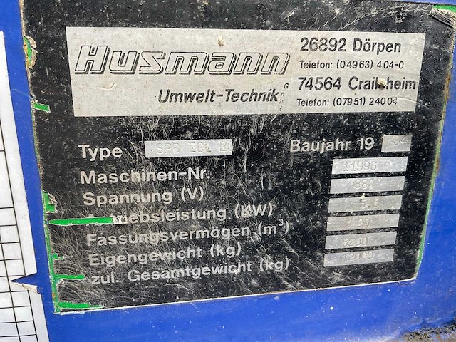 Husmann spb ecl 20 perscontainer - afbeelding 6 van  6