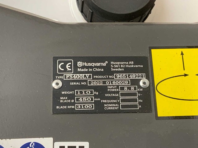 Husqvarna - fs 400 lv - vloerzaag inclusief blad - afbeelding 3 van  7