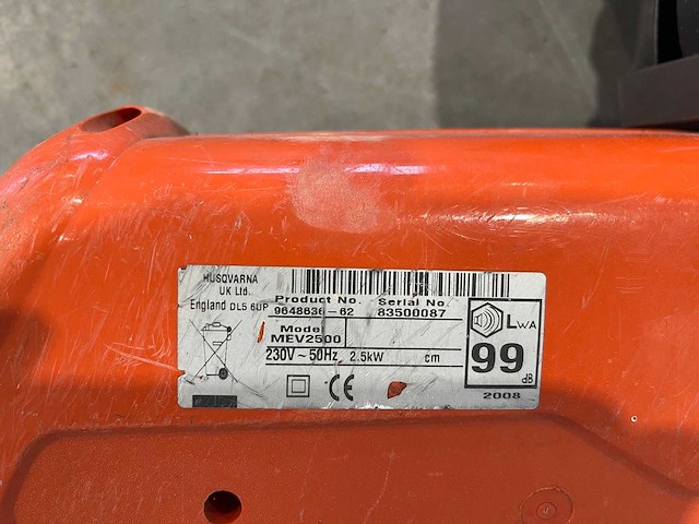 Husqvarna - mev2500 - elektrische bladblazer - afbeelding 3 van  3