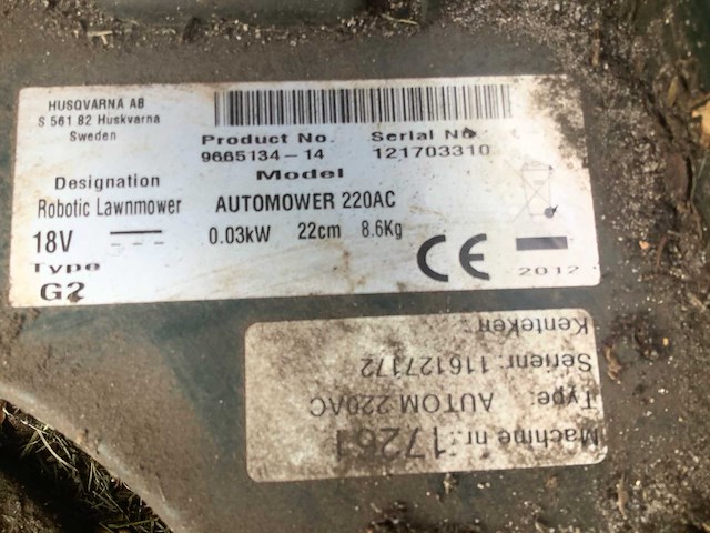 Husqvarna 220 ac robotmaaier - afbeelding 6 van  6