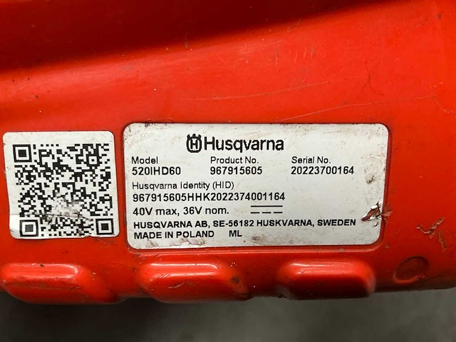 Husqvarna 520ihd60 accuheggenschaar - afbeelding 5 van  5