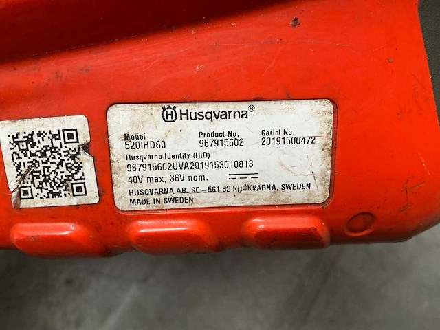 Husqvarna 520ihd60 accuheggenschaar - afbeelding 5 van  5