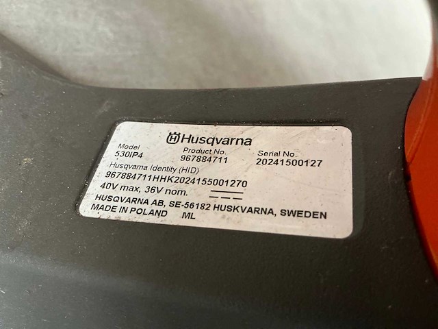 Husqvarna 530ipt4 accu stokzaagmachine - afbeelding 6 van  6