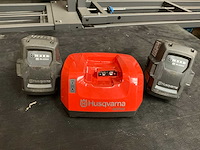 Husqvarna bl1200x accu en lader (3x) - afbeelding 1 van  4