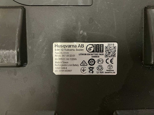 Husqvarna bli950x li-ion rugzakaccu - afbeelding 5 van  5