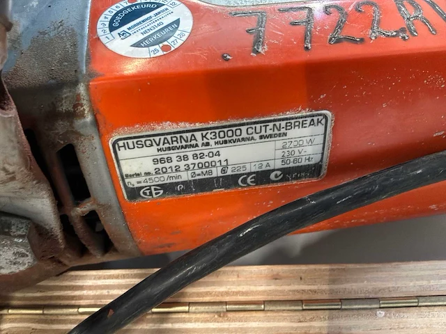 Husqvarna k3000 muurzaagmachine - afbeelding 7 van  8