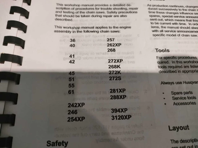 Husqvarna kettingzagen werkplaats handboek - afbeelding 2 van  6