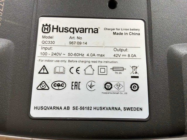 Husqvarna qc500 / qc330 acculader (3x) - afbeelding 4 van  7