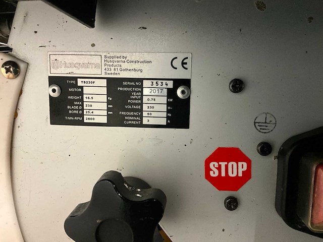 Husqvarna ts230f tegelzaagmachine - afbeelding 5 van  5