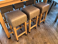 Hutten - barkruk met lederen zitting (6x) - afbeelding 2 van  5