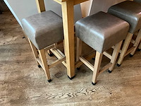 Hutten - barkruk met lederen zitting (6x) - afbeelding 3 van  4