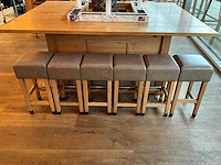 Hutten - barkruk met lederen zitting (6x) - afbeelding 2 van  4