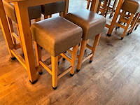 Hutten - barkruk met lederen zitting (8x) - afbeelding 4 van  5