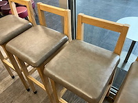 Hutten - barkruk met rugleuning (4x) - afbeelding 4 van  4