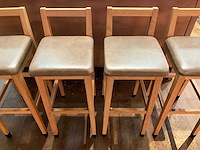 Hutten - barkruk met rugleuning (4x) - afbeelding 5 van  5