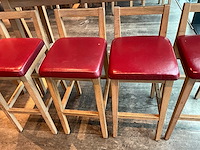 Hutten - barkruk met rugleuning (4x) - afbeelding 3 van  4