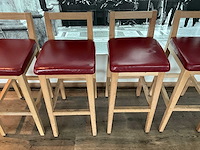 Hutten - barkruk met rugleuning (4x) - afbeelding 3 van  4