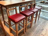 Hutten - barkruk met rugleuning (9x) - afbeelding 3 van  3