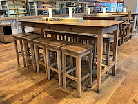 Hutten - bartafel met 10 barkrukken - afbeelding 1 van  9