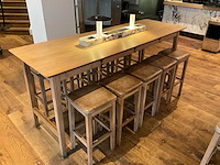 Hutten - bartafel met 10 barkrukken - afbeelding 3 van  9