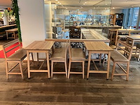 Hutten - bartafel met 2 banken (2x) - afbeelding 1 van  7