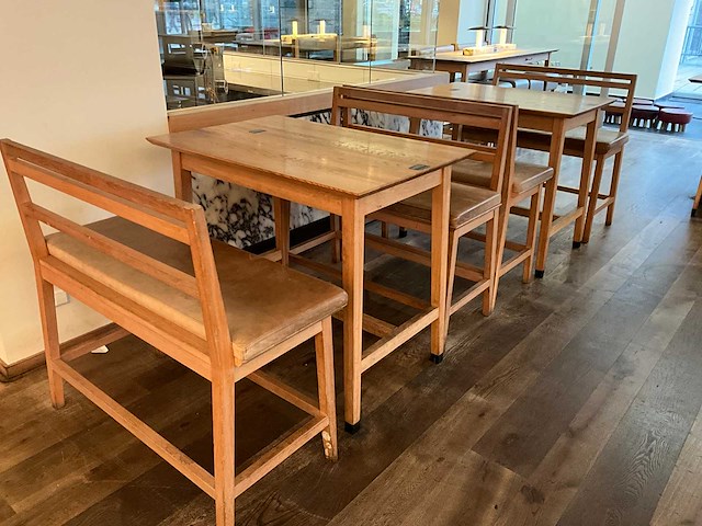 Hutten - bartafel met 2 banken (2x) - afbeelding 2 van  7