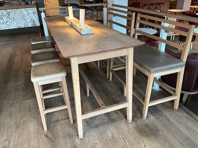 Hutten - bartafel met 2 banken en 4 barkrukken - afbeelding 5 van  9