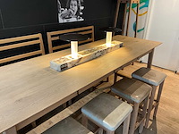 Hutten - bartafel met 2 banken en 4 barkrukken - afbeelding 3 van  7